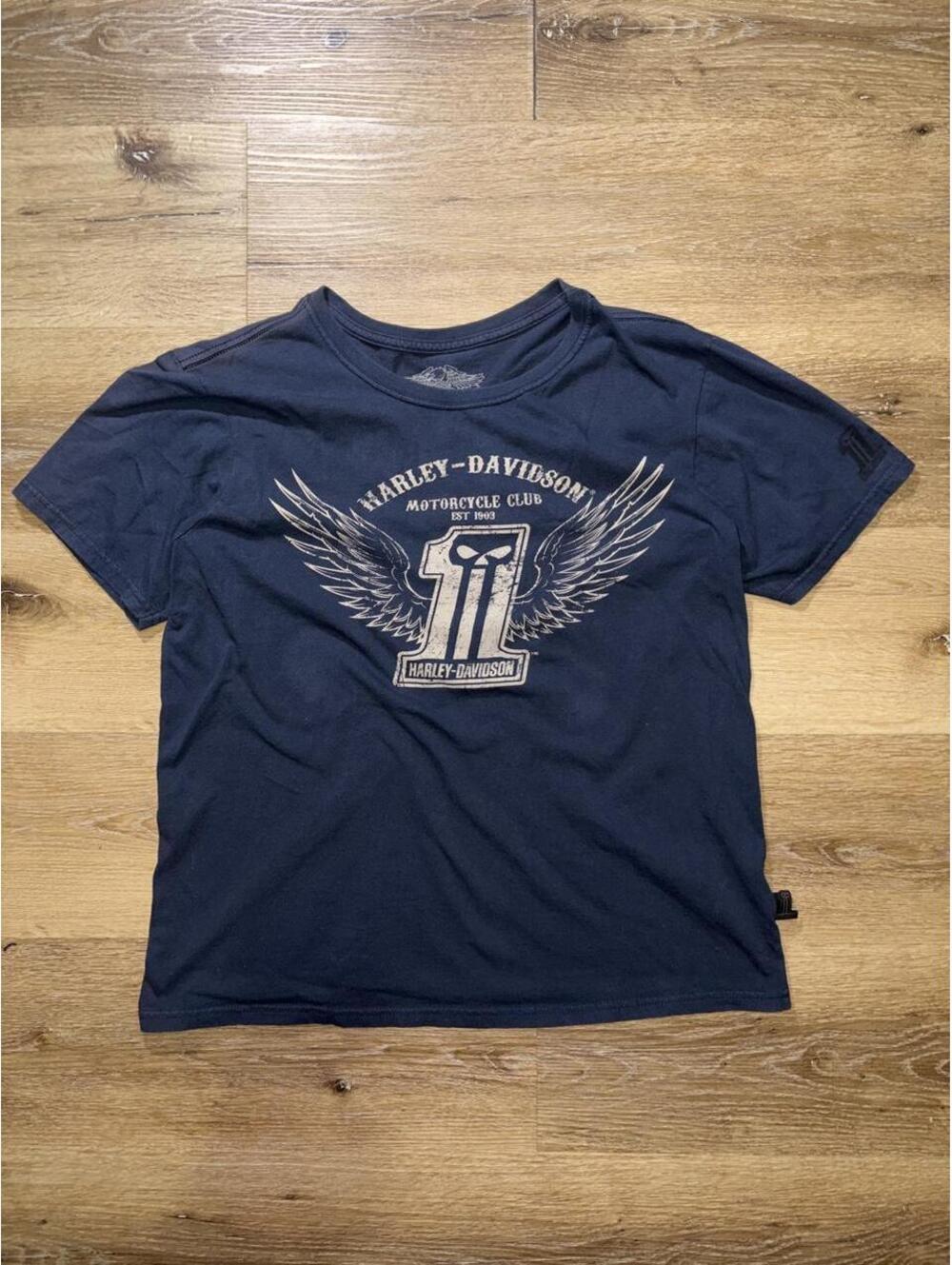 Harley-Davidson #1 Wing Graphic T-Shirt Navy Size L